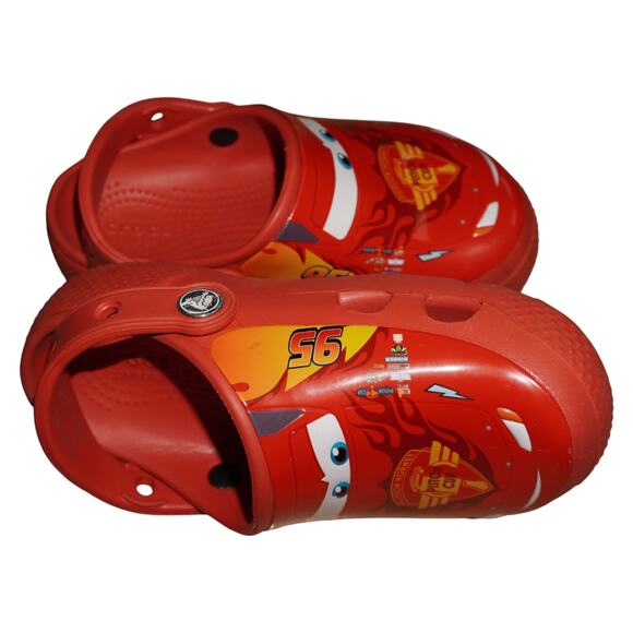 Crocs x Disney Cars Lightning McQueen Clog Red Kids Size C11 Pixar Collab - Picture 5 of 6
